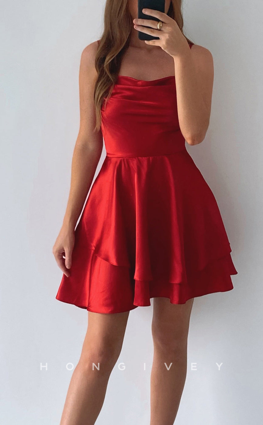 H1708 - Simple Sexy Halter Short Graduation Homecoming Party Dress - Fashionpara