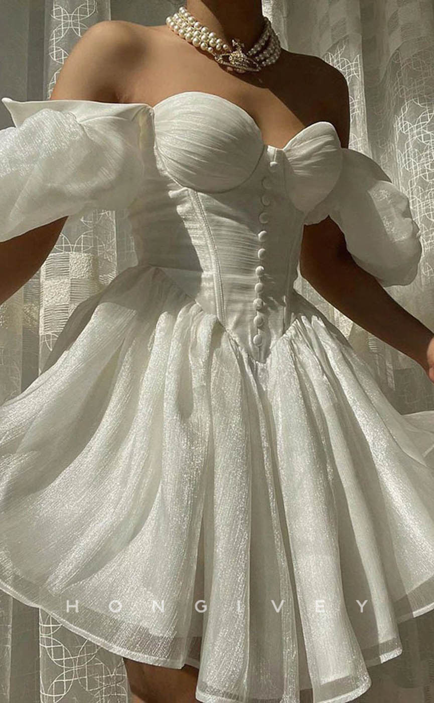 H1711 - Sweet Princess Short Graduation Party Homecoming Dress - Fashionpara