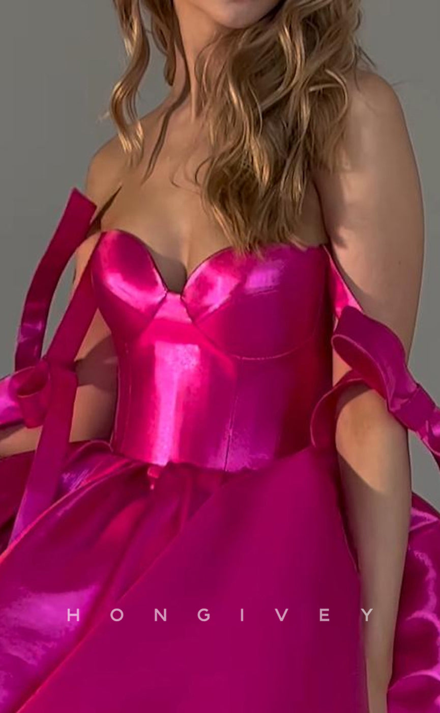 H1799 - Sweet Ruched Tiered With Bow Detail Short Cake Party Graduation Homecoming Dress - Fashionpara