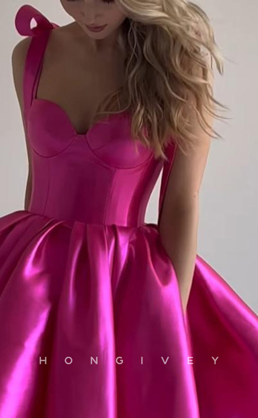 H1799 - Sweet Ruched Tiered With Bow Detail Short Cake Party Graduation Homecoming Dress - Fashionpara
