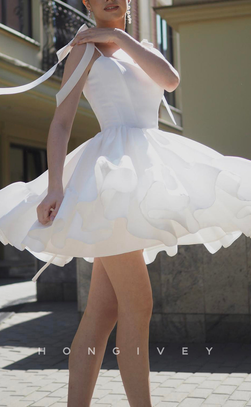 H1927 - Sexy Empire A-Line Sweetheart Spaghetti Straps Ball Gown Short Party/Homecoming Dress - Fashionpara