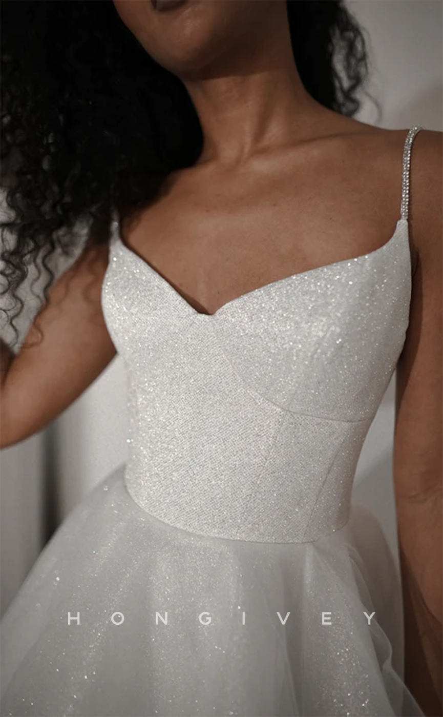 H1930 - Casual/Sexy Fully Sequined Empire A-Line Spaghetti Straps Short Party/Homecoming Dress - Fashionpara