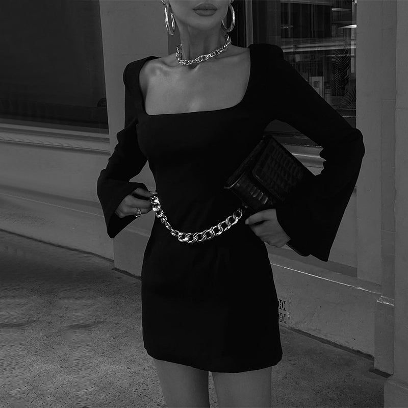 Il Palazzo Chain Long Sleeve Mini Dress