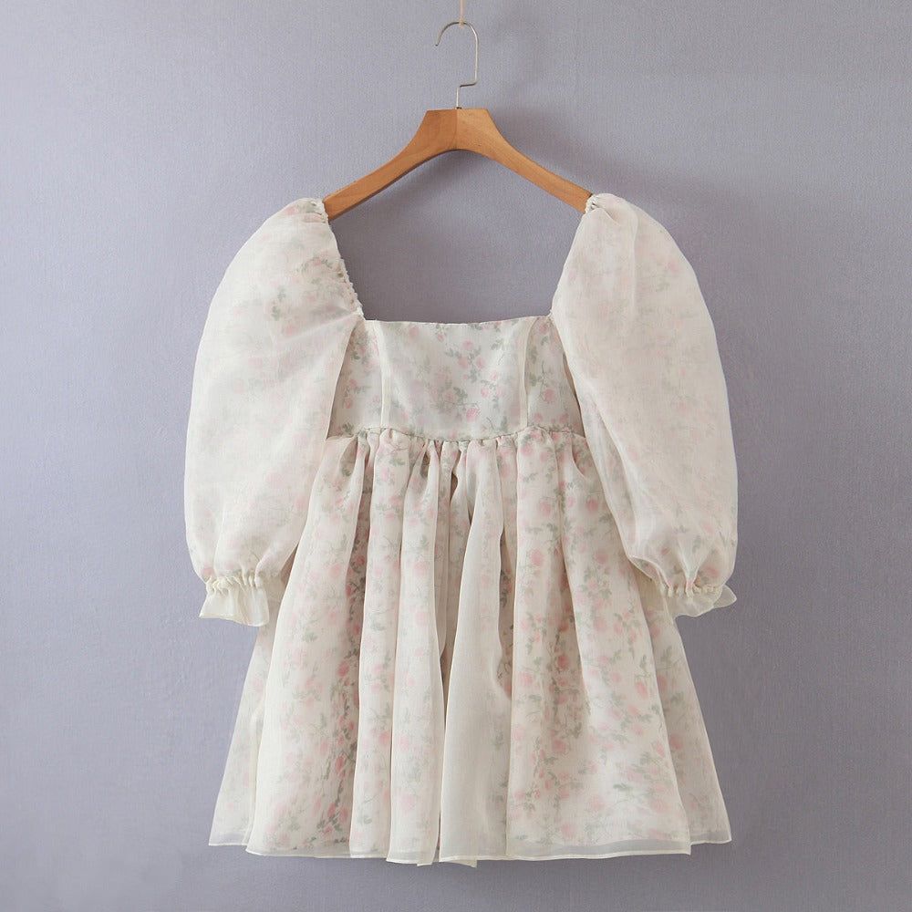 Ruby Chiffon Puffy Princess Mini Dress - View 8
