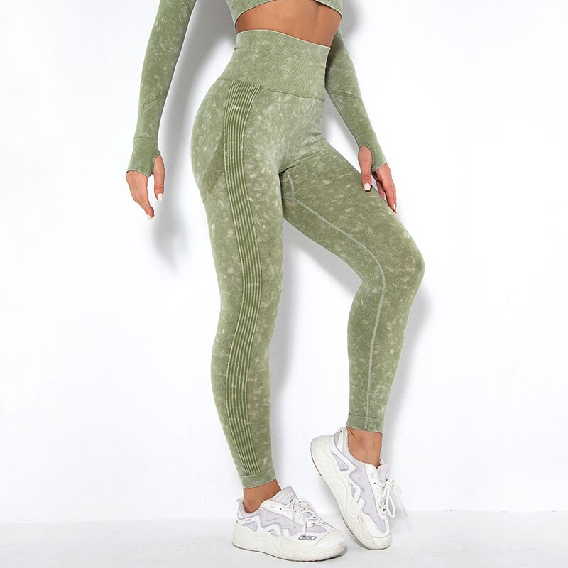 KittenAlarm - Mojoyce Seamless Leggings Women Gym Fitness Yoga Pants High Waist Push Up Leggings Workout Pants Imitate Cowboy Sportswear