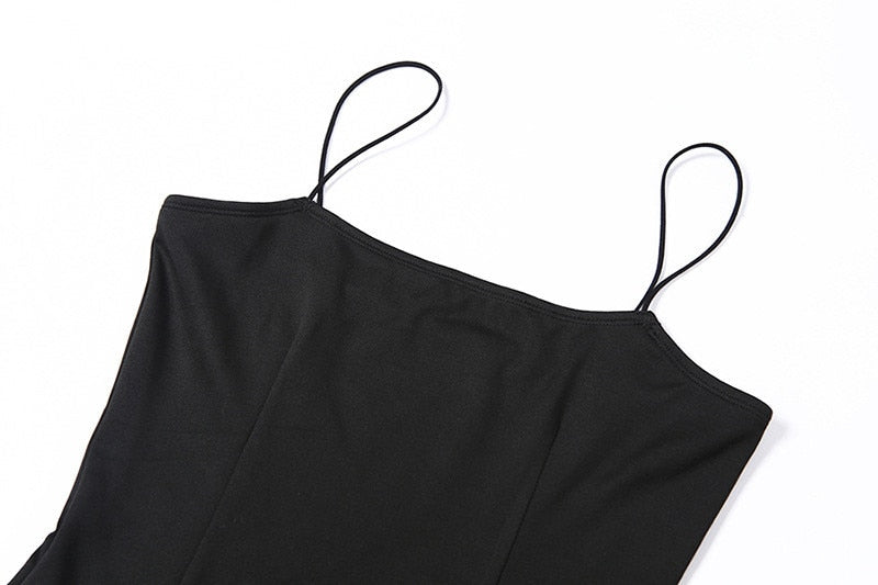 Satin Spaghetti Strap Backless High Slit Maxi Dress 18
