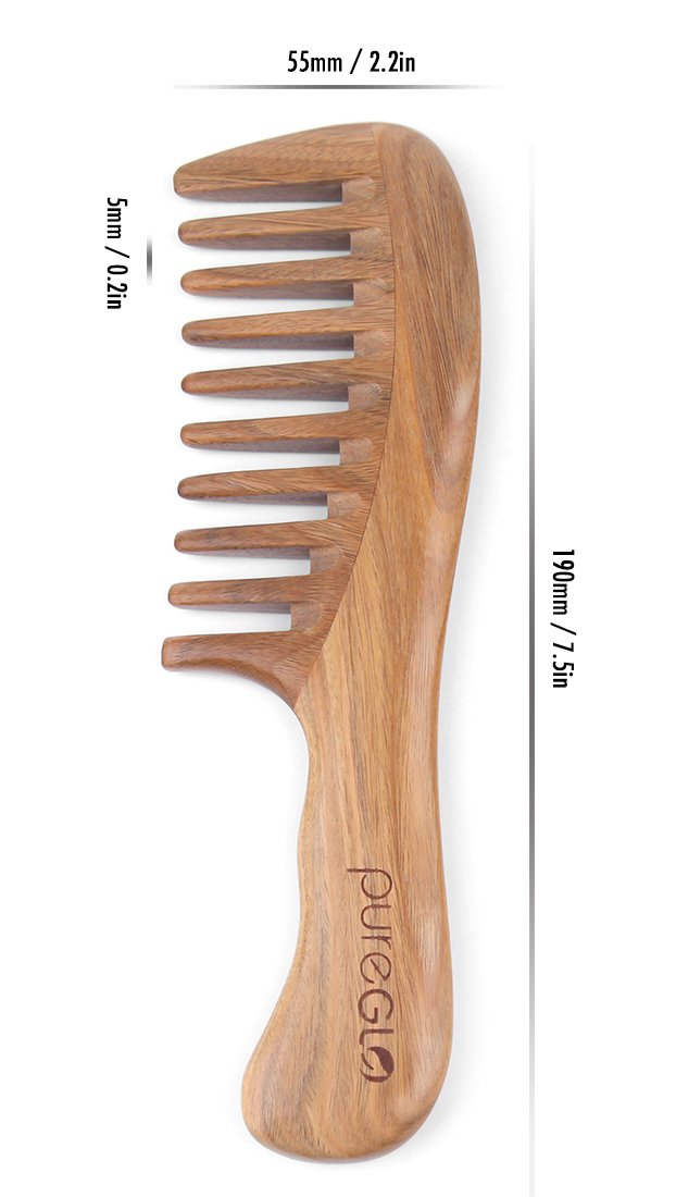 Handmade Wooden Widetooth Hair Comb