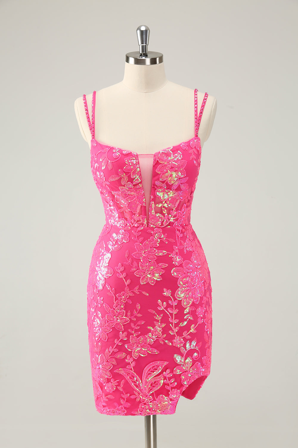 Gorgeous Orange Lace Up Tight Glittler Homecoming Dress