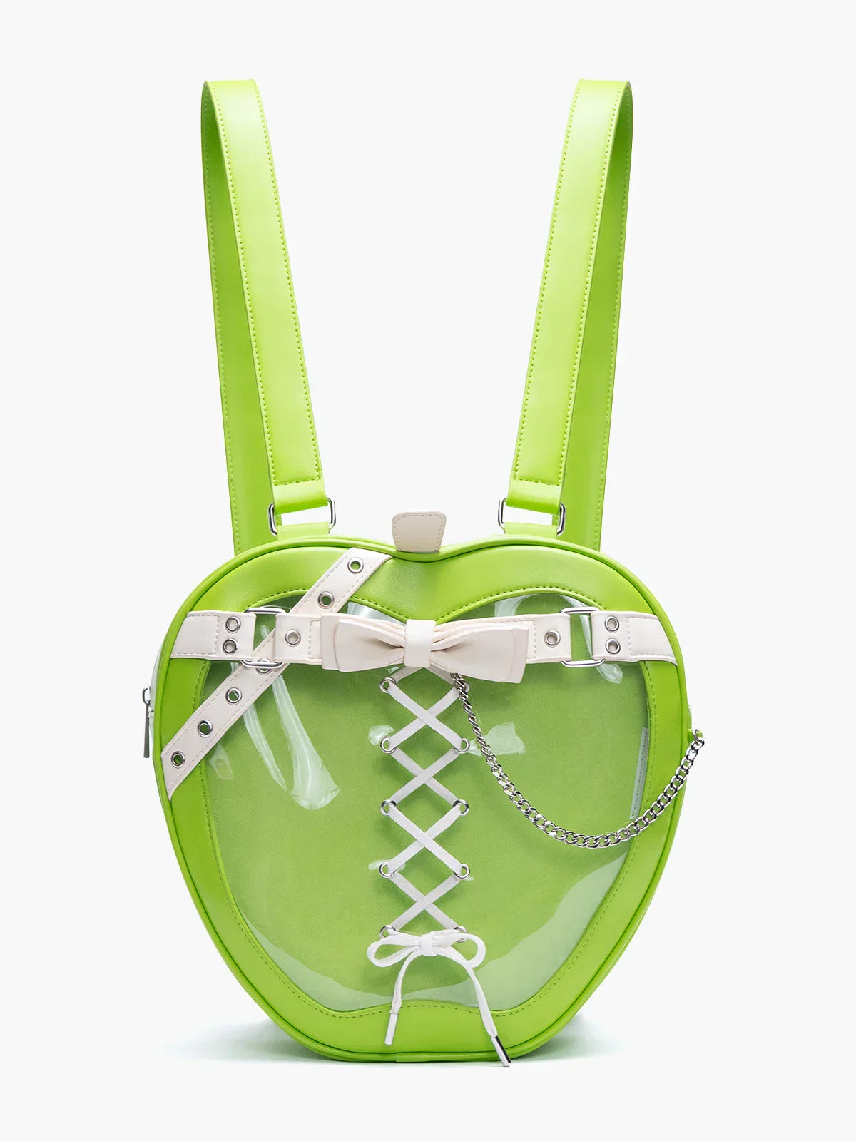 Hiatus Dark Belt Chain Apple Shoulder Gothic Strap Bow Backpack Bag Light Green Halloween