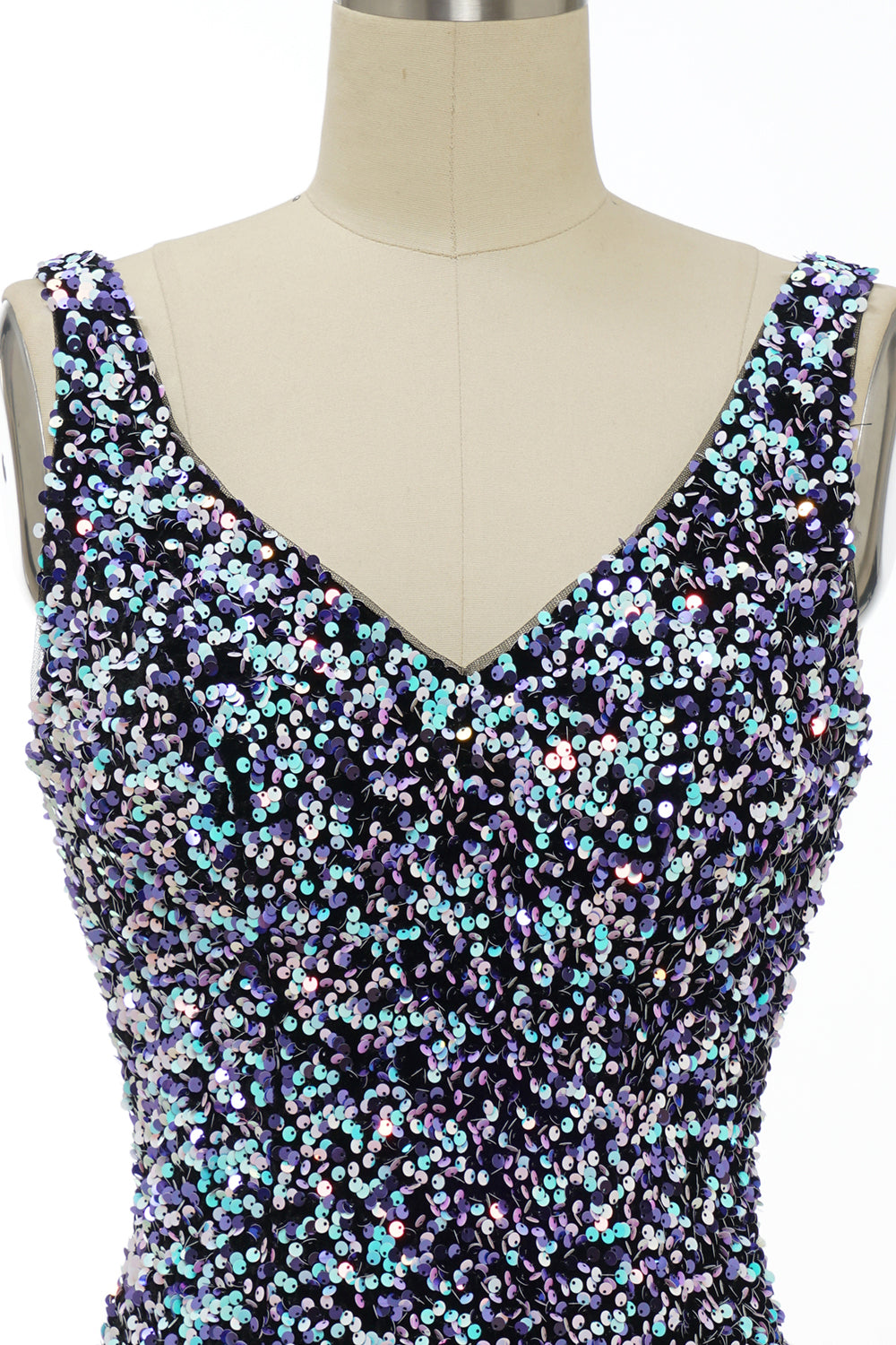 Black Sequin Fitted Homecoming Dress - Fashionpara