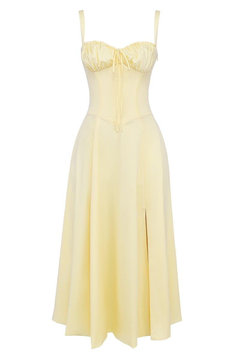 Floral Spaghetti Strap Ruched Fit and Flare Midi Dress - View 16