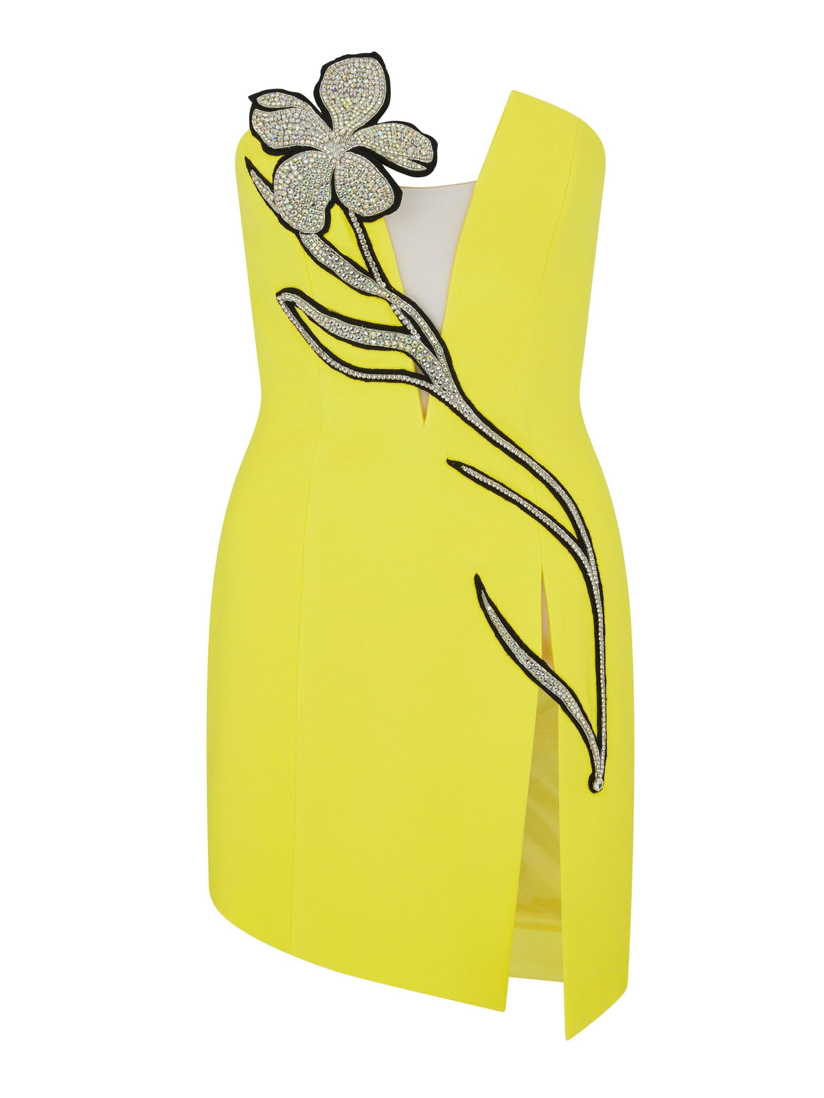 Strapless Rhinestone Bandage Mini Dress - View 7