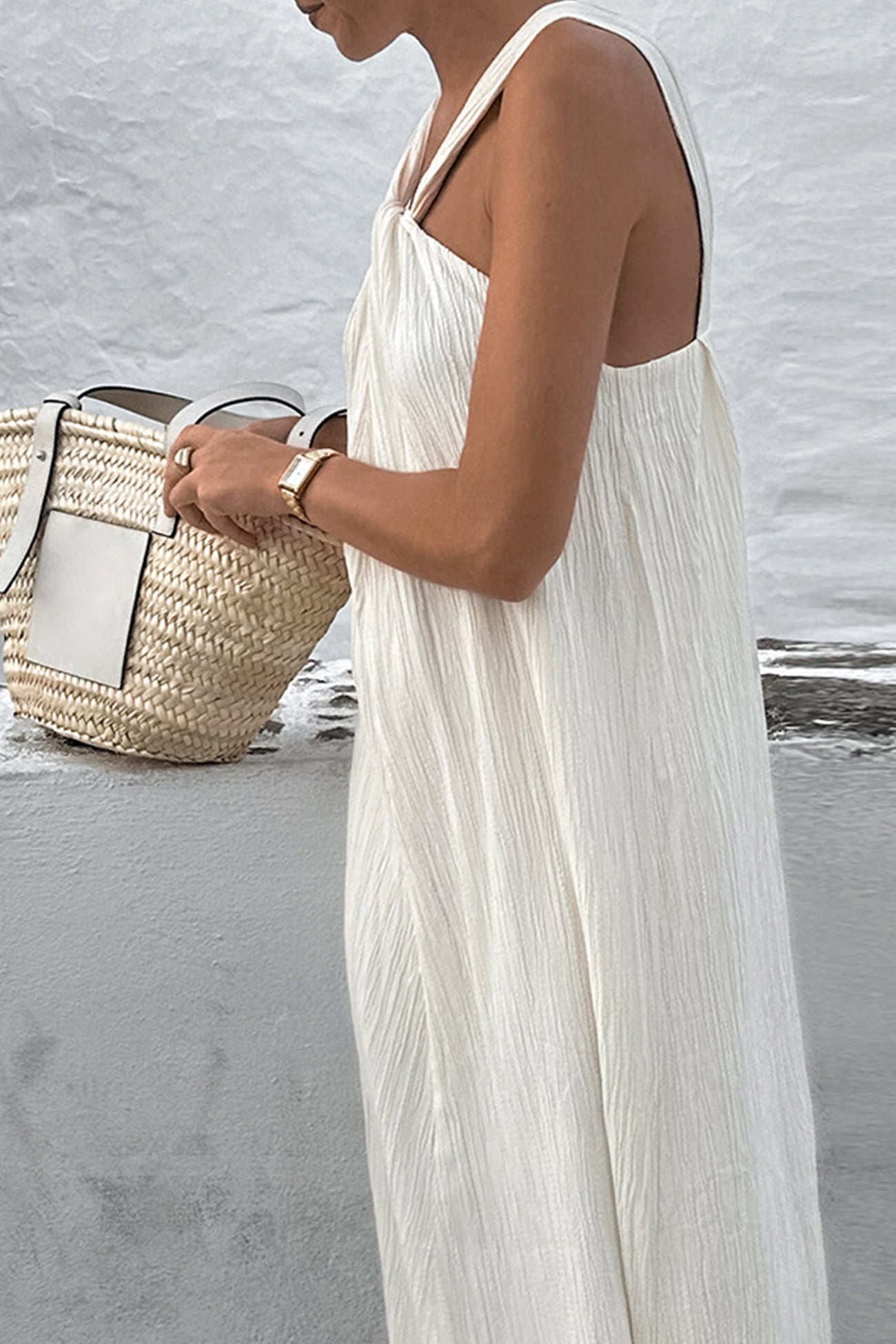 Halterneck Cotton Beach Dress