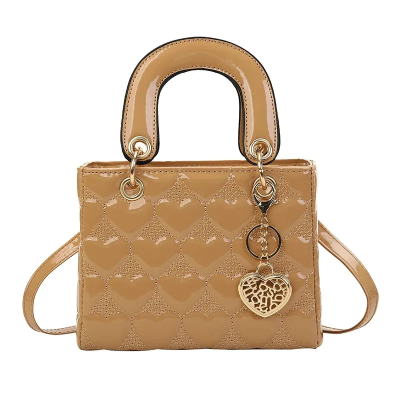 Luxury Quilted Square Handle Crossbody Handbag