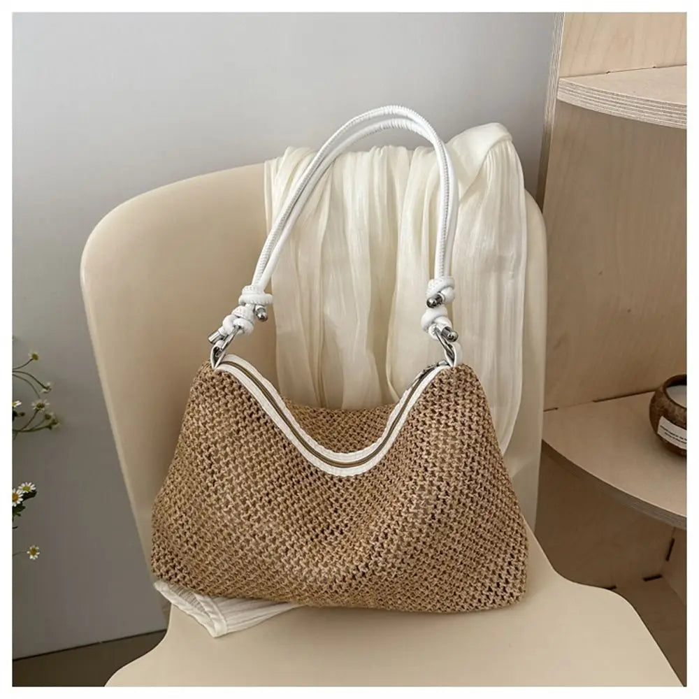 Handmade Braid Straw Beach Shoulder Bag