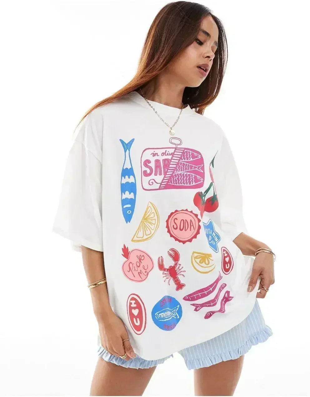 Harajuku Passionate Logo Graphic T-shirt