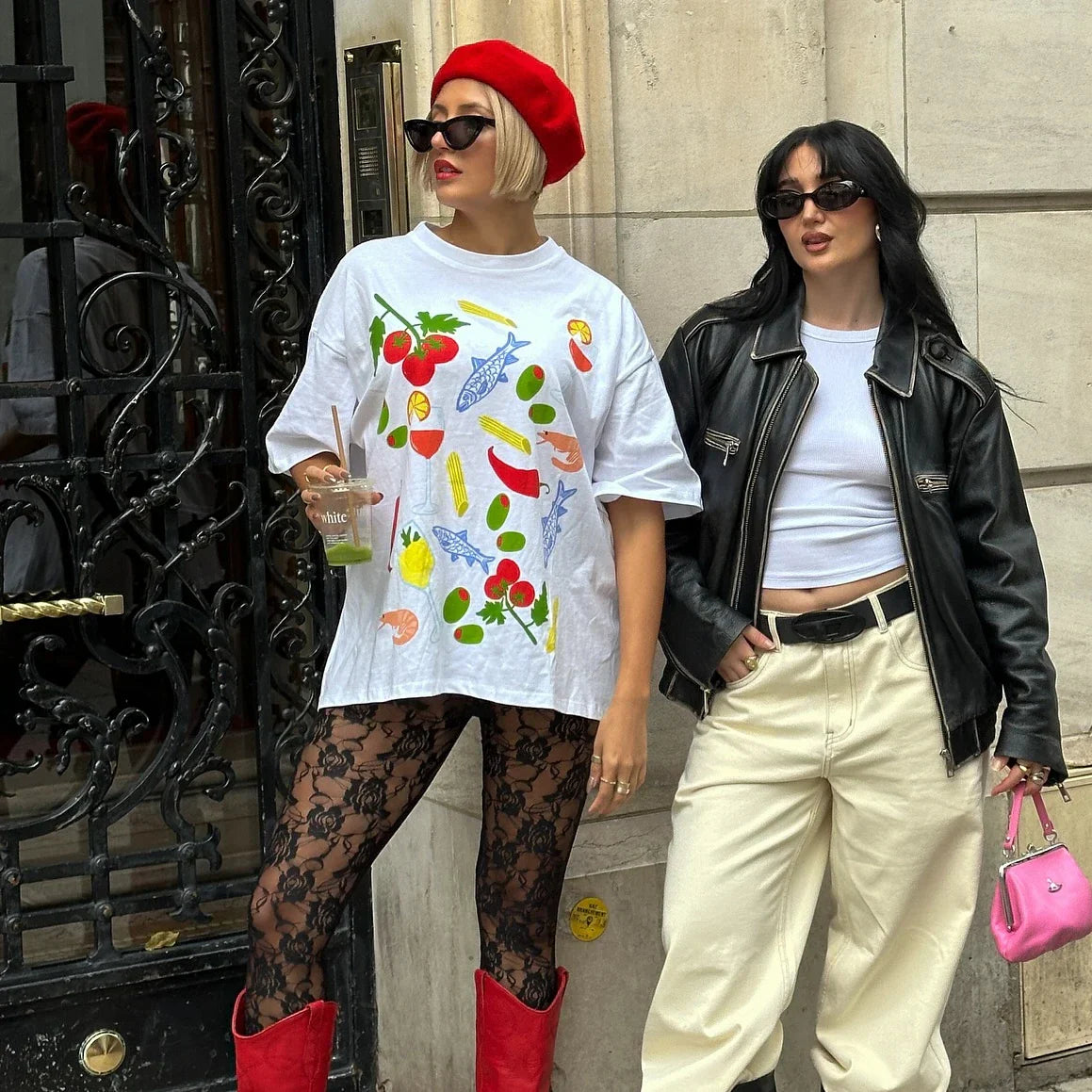 Harajuku Gothic Simple Icon Graphic T-shirt