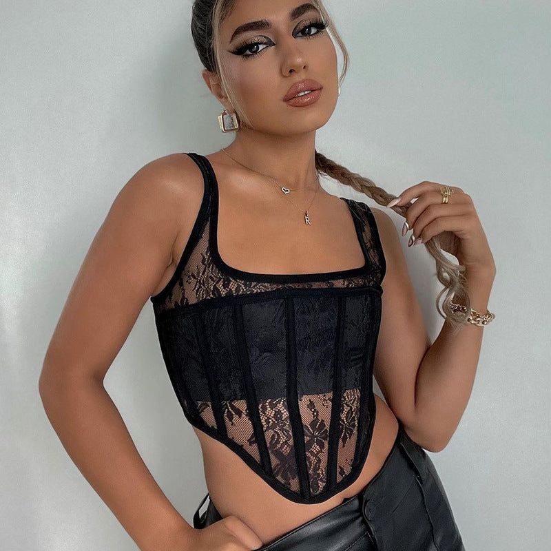 French Chiffon Corset Top