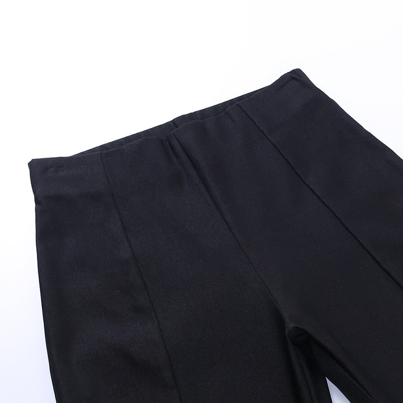 Hazel High Waisted Pants with Zipper Split