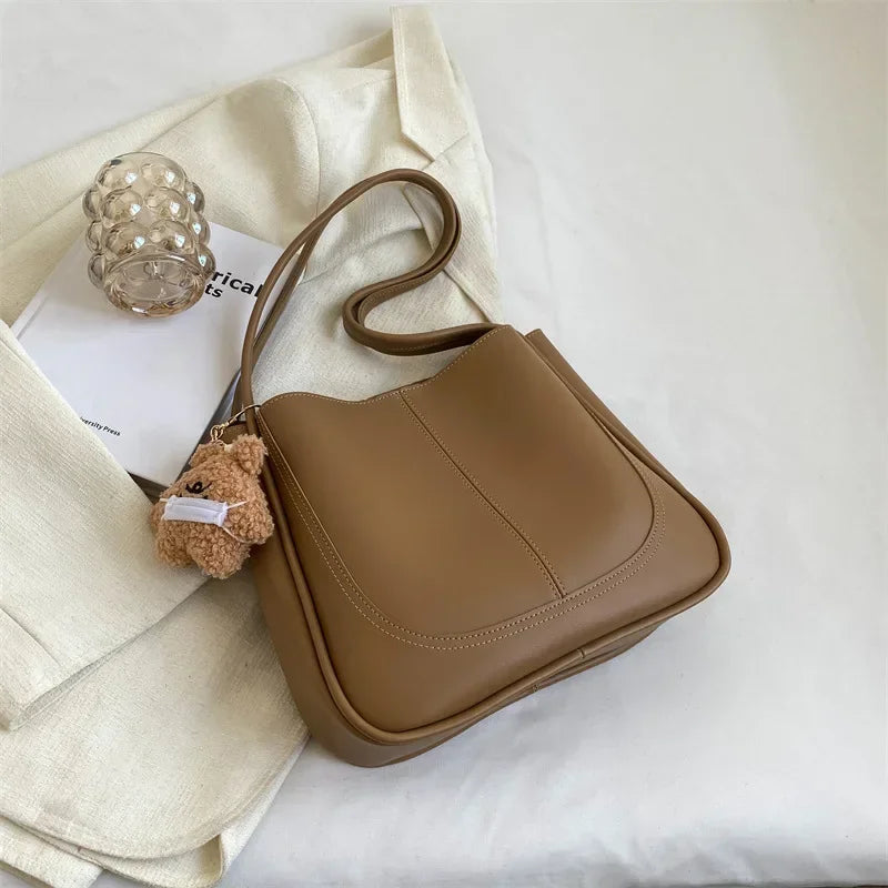 Minimalist PU Leather Shoulder Bag