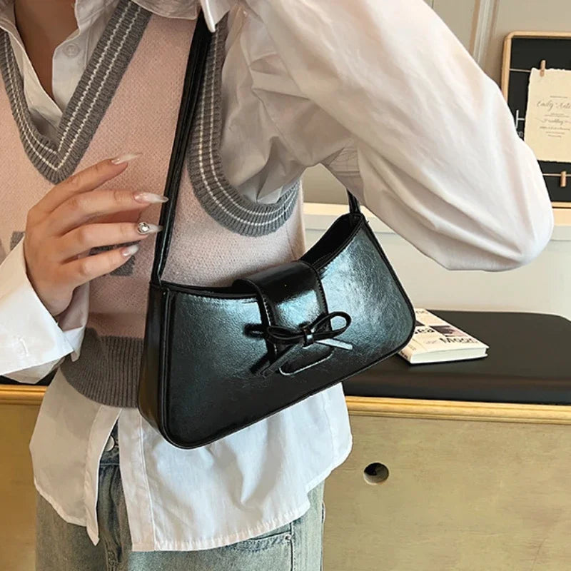 High-Grade Retro PU Leather Underarm Bag