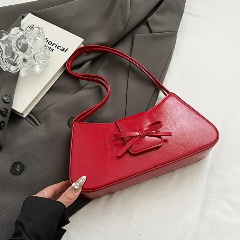 High-Grade Retro PU Leather Underarm Bag