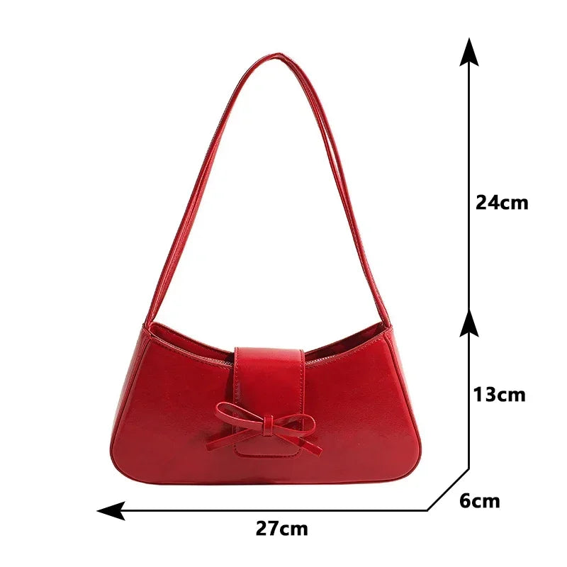 Retro Spring PU Leather Underarm Shoulder Bag