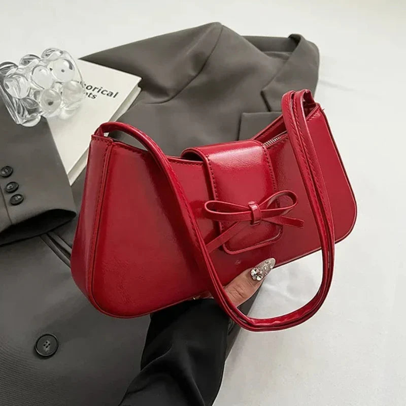 Retro Spring PU Leather Underarm Shoulder Bag