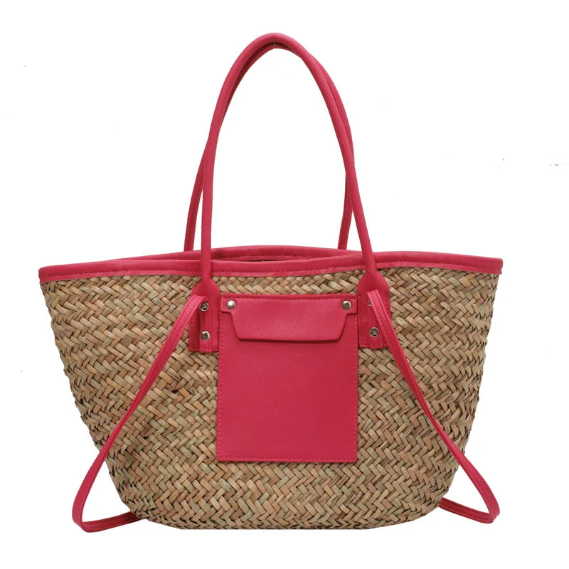 High Quality Straw Summer Tote Beach Handbag