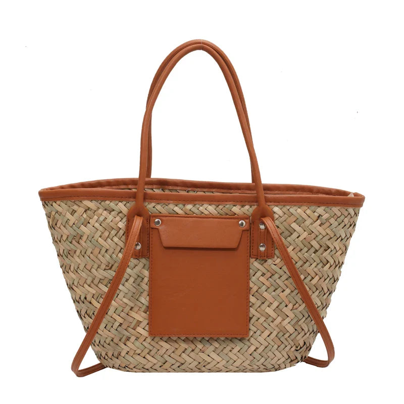 High Quality Straw Summer Tote Beach Handbag