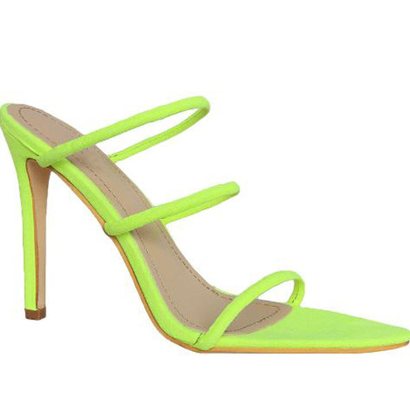 High Stiletto Heel Pointed Open-toe Sandals - Mislish