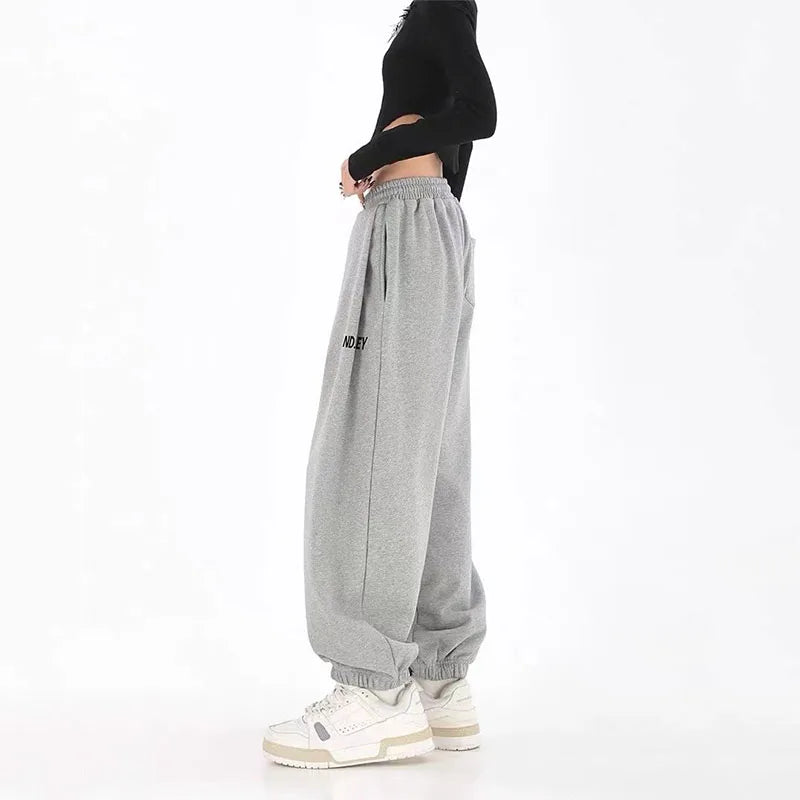 Hip Hop Letter Drawstring Jogging Pants