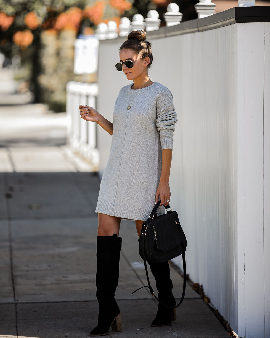 Smoky Mountain Grey Sweater Dress for Effortless Style