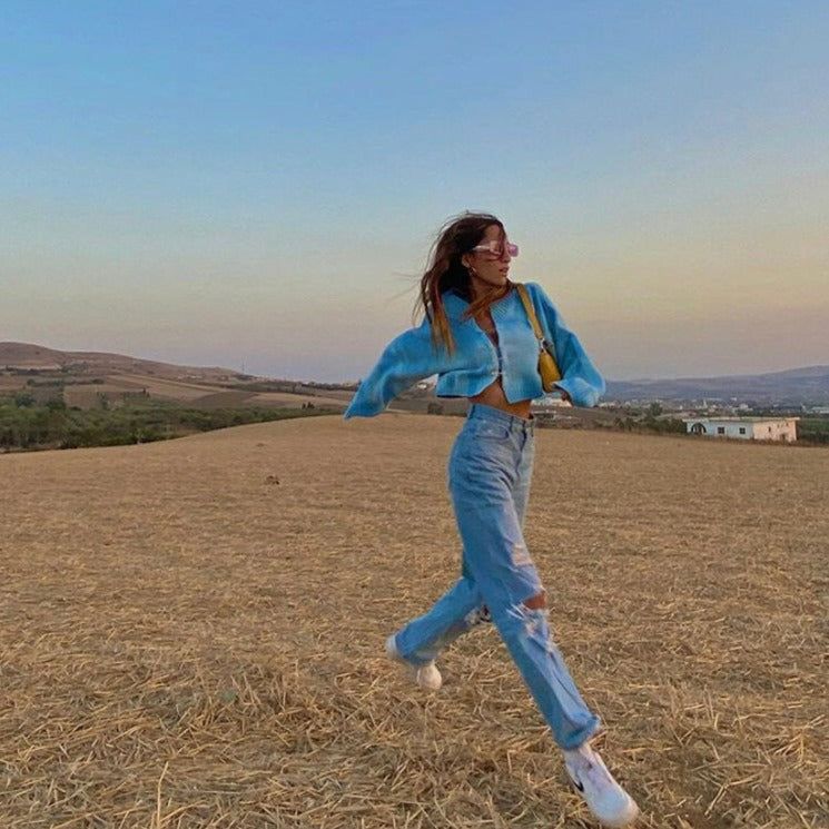 Time For Fun Safety Pin Knitted Cardigan