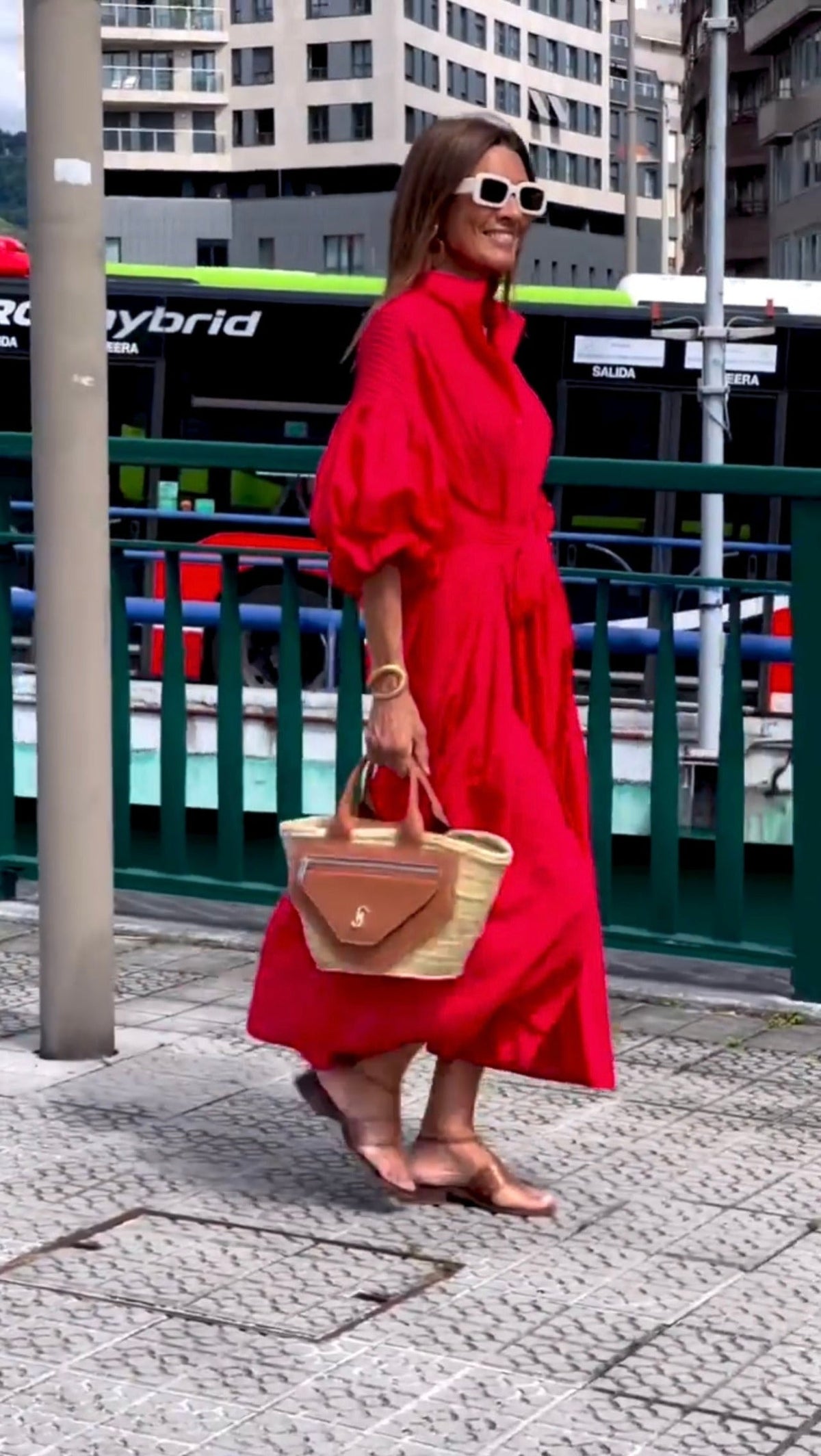 Collar Button Front Long Sleeve High Split Shirt Midi Dress - View 8