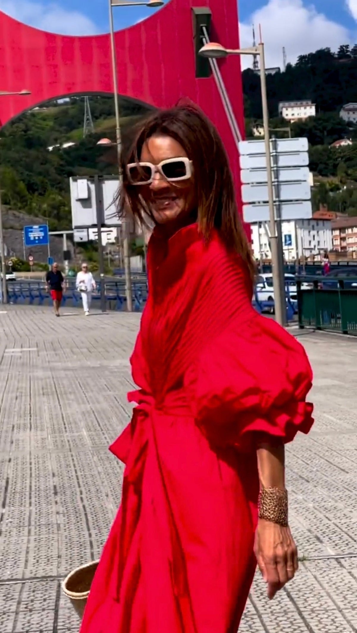Collar Button Front Long Sleeve High Split Shirt Midi Dress - View 2