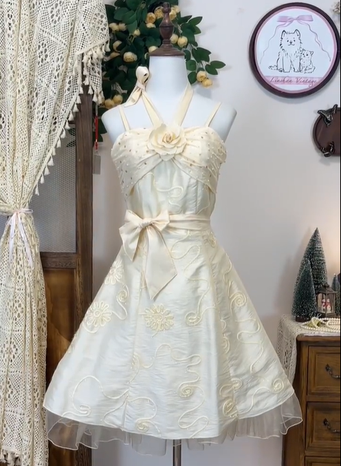 Elegant Light Yellow Satin Tulle Homecoming Dress Straps A Line Mini Party Dress S456