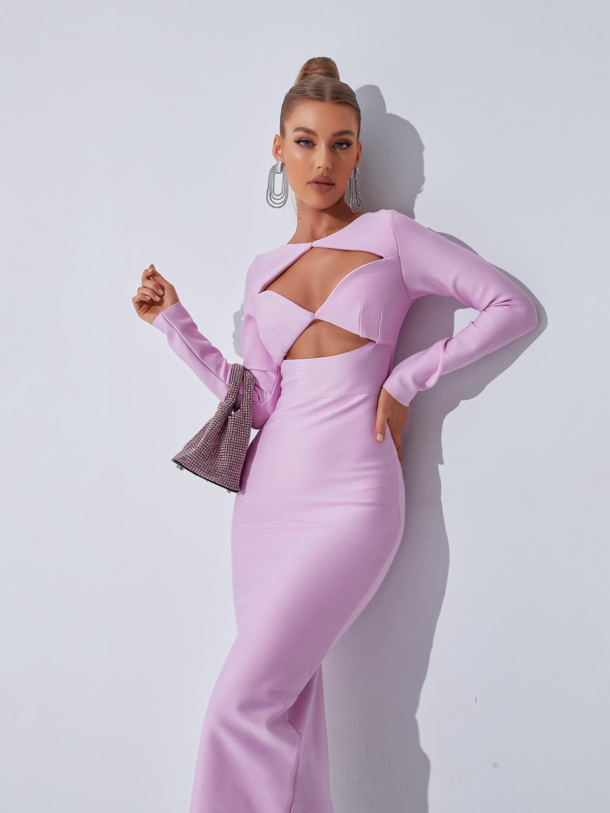 Isobel Long Sleeve Cutout Bandage Dress