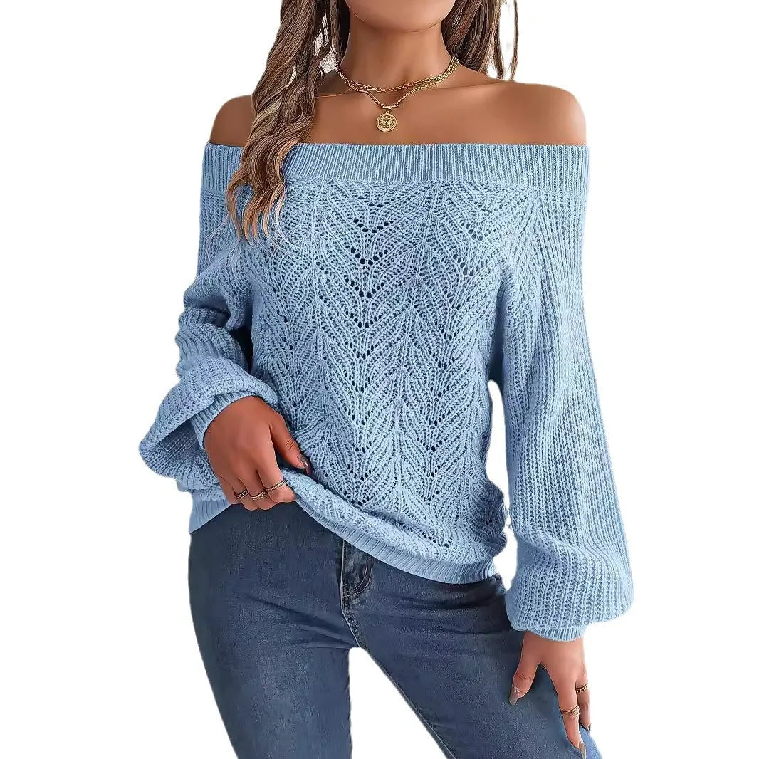 Off - Shoulder  Elegant  Spring Sweater