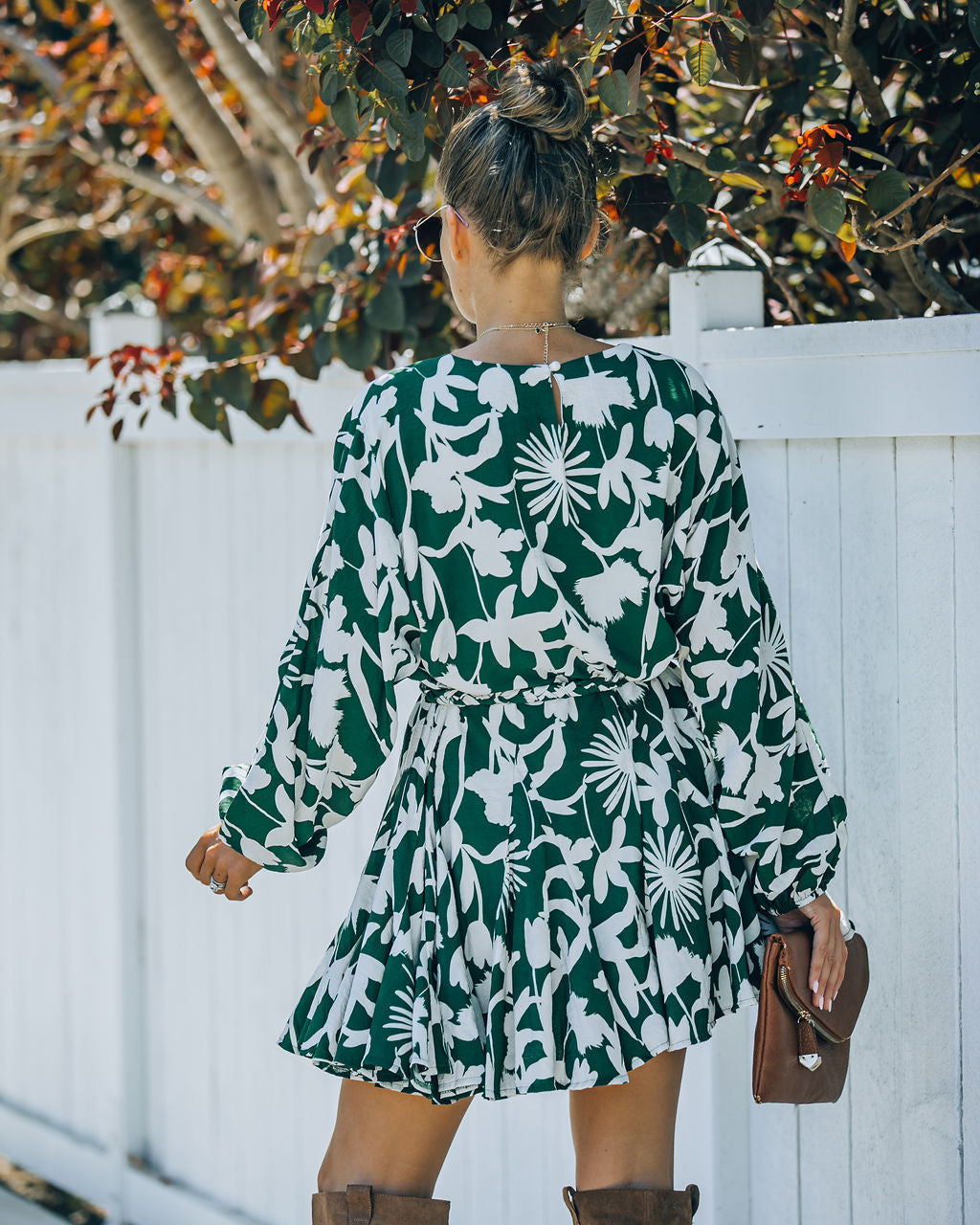 Nylah Printed Rope Tie Ruffle Dress