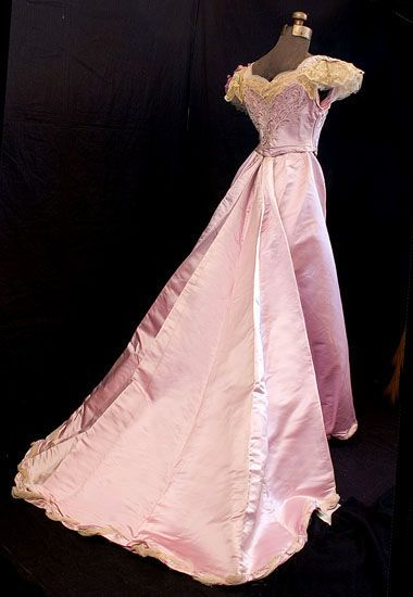 Retro Pink Lace Satin Mermaid Prom Dress Long Birthday Party Gown D1236