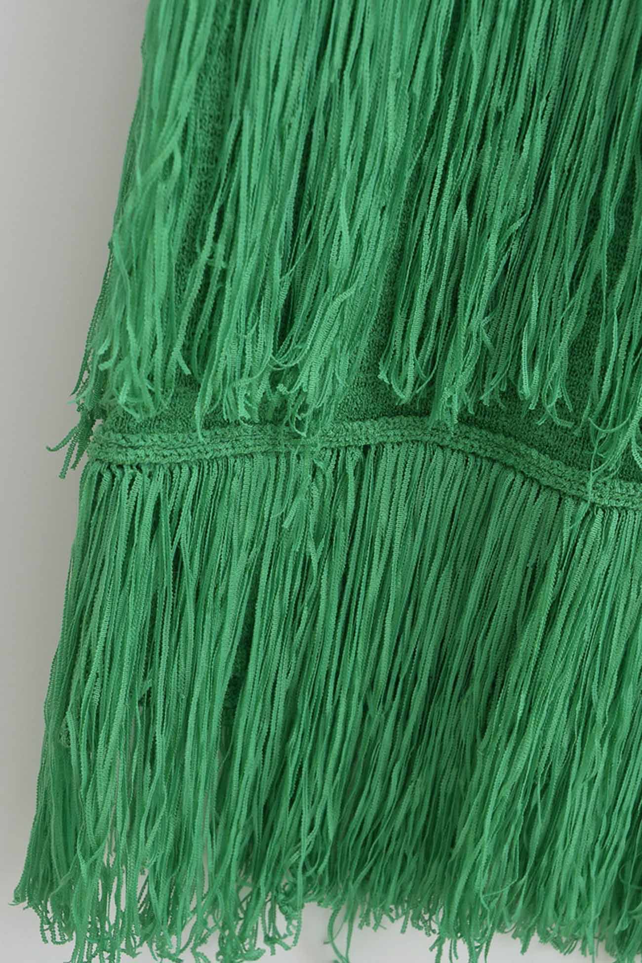 Knit Fringe Tiered Tank Dress