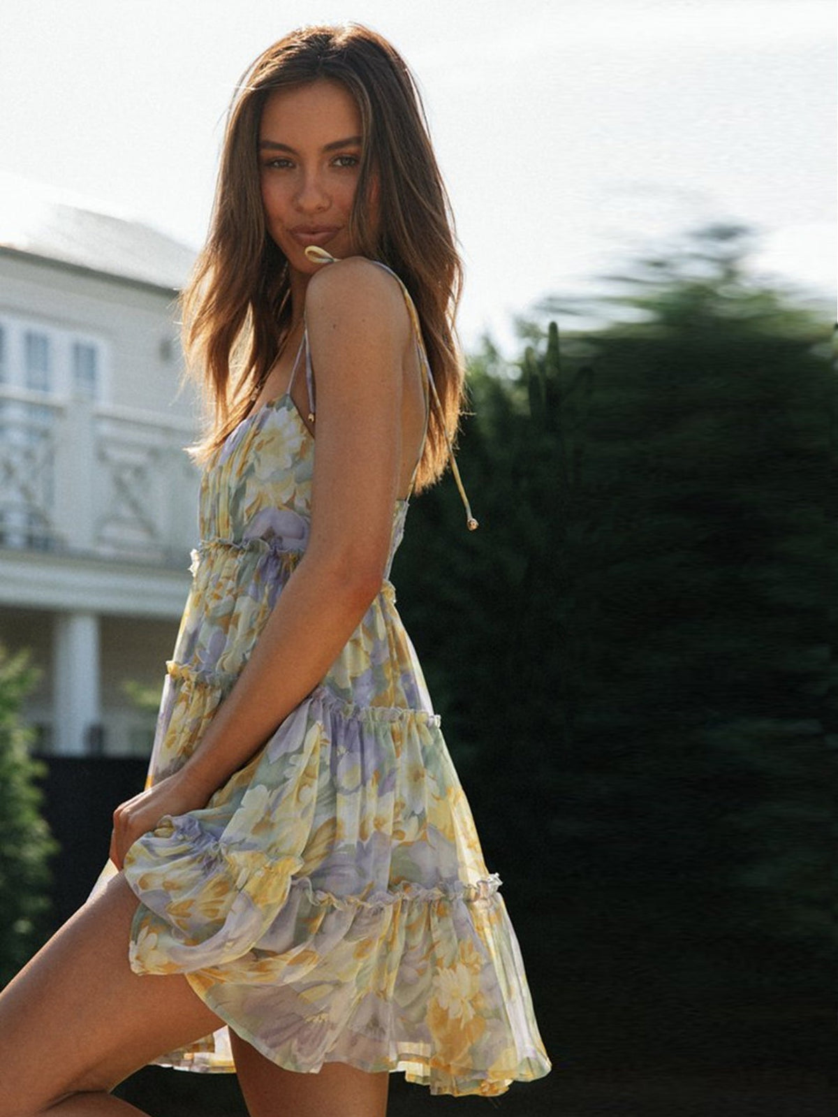KittenAlarm - Knot Floral Print Dress
