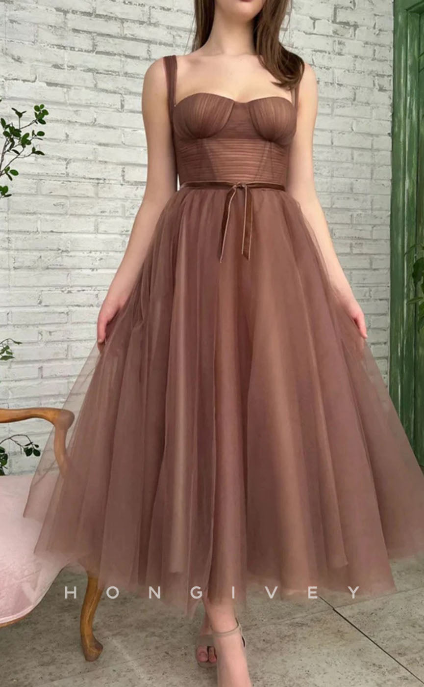 L1271 - Illusion Ruched Tiered Bow Detail Formal Party Evening Prom Dress - Fashionpara