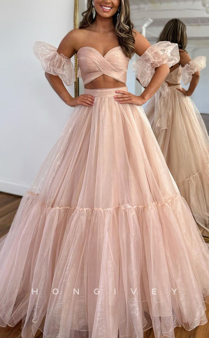L1301 - Sweet Glitter Sweetheart Strapless Crisscross Back Prom Formal Party Evening Dress - Fashionpara