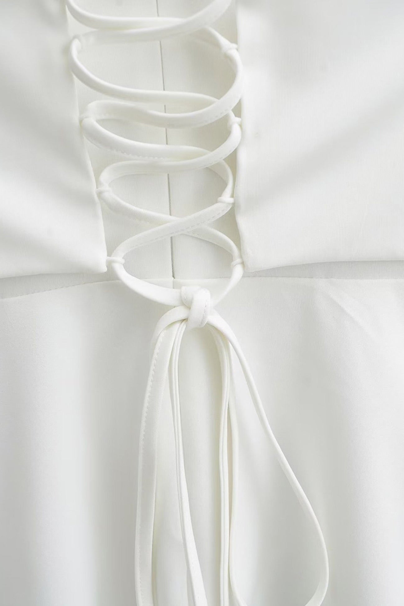 Lace Patchwork Strappy Corset Dress - Fashionpara