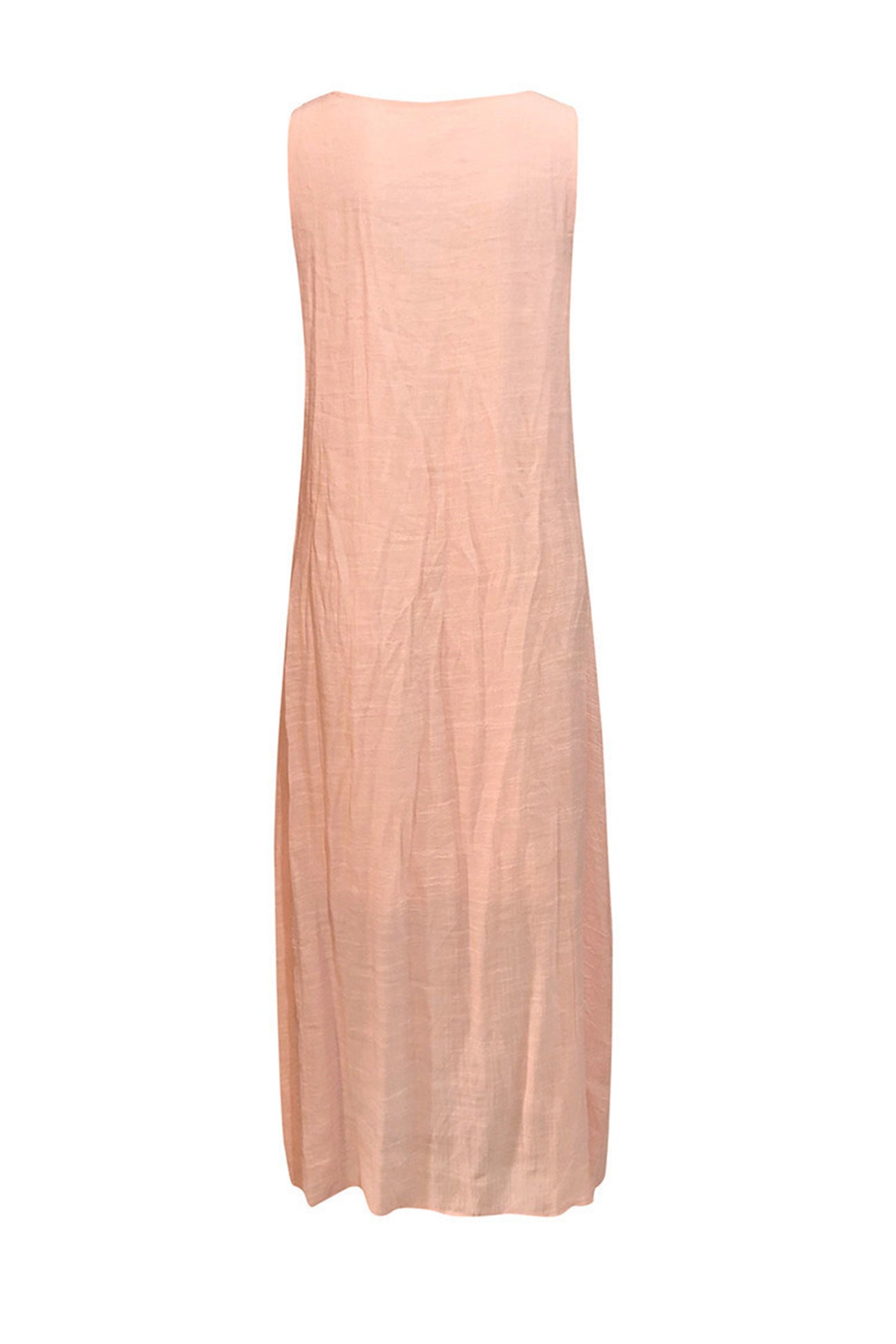 Lace V Neck Slit Tank Dress - Fashionpara