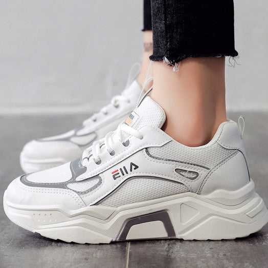 Color Block Platform Shoes Cozy Sneakers - Mislish