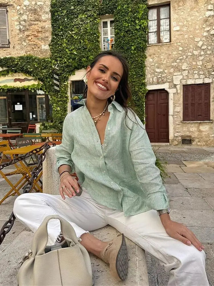 Striped Office Casual Blouse