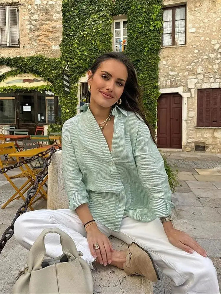 Striped Office Casual Blouse